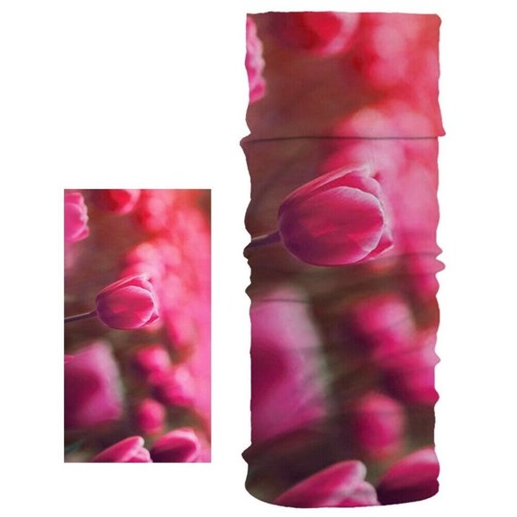 Accessories - Pink Tulip Neck Gaiter Ski Mask Face Mouth Cover